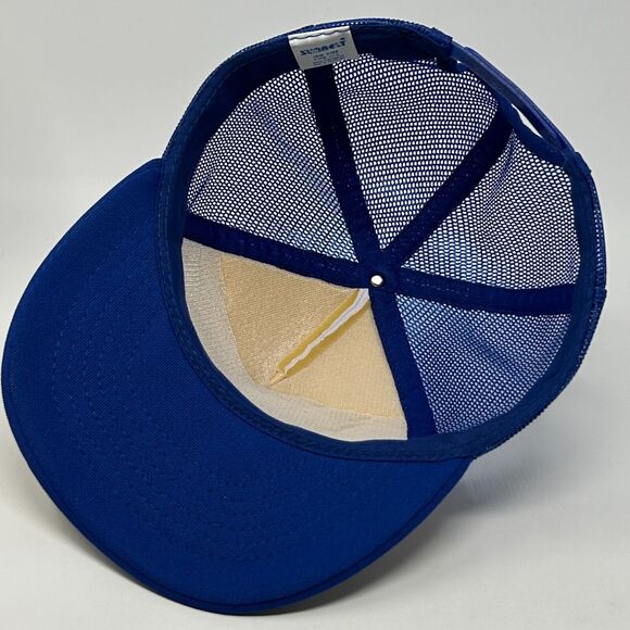 Vintage Cummins Trucker Hat Baseball Cap Engines 90s Gold Leaves Snapback Blue - Picture 4 of 11